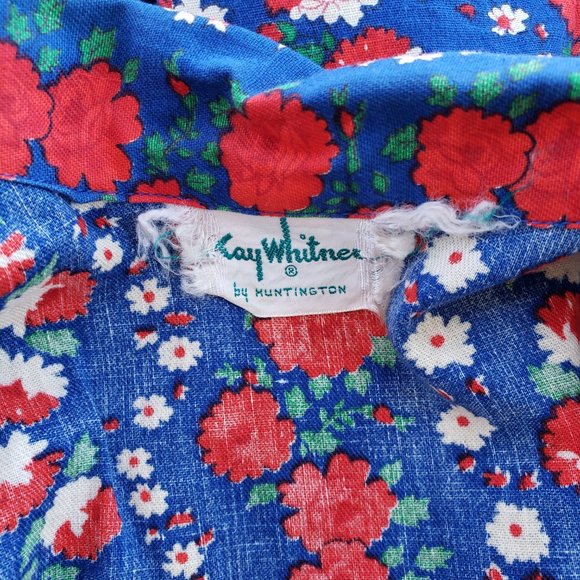 Vintage 60s cotton floral shift dress by Kay Whitner - Picture 7 of 7